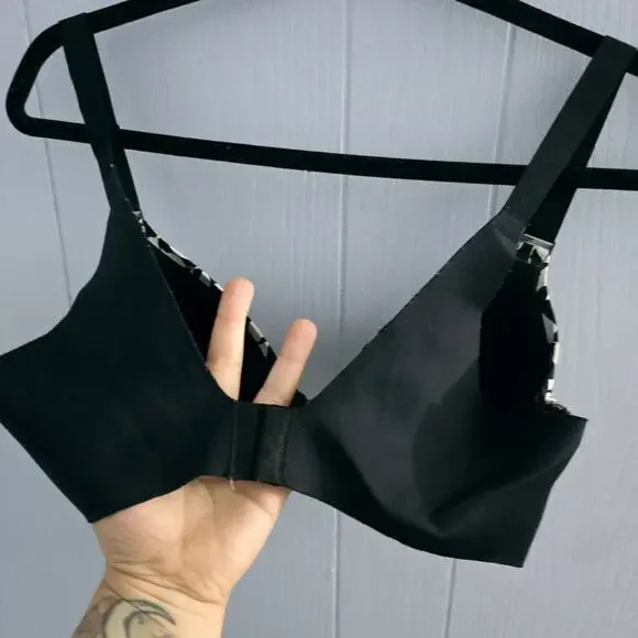 Soma Vanishing Back Full Coverage Bra Size 38C – Black Ivory Leaf Print - Picture 6 of 6